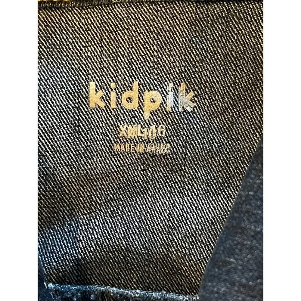 Kidpik Blue Denim Cotton Blend Unlined Button‎ Down Jean Jacket Size XXL